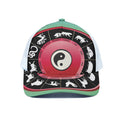 Yin Yang Chinese Zodiac Signs Print White Mesh Trucker Hat
