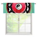 Yin Yang Chinese Zodiac Signs Print Window Valance