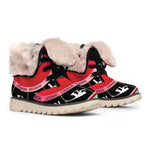 Yin Yang Chinese Zodiac Signs Print Winter Boots
