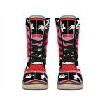 Yin Yang Chinese Zodiac Signs Print Winter Boots