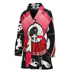 Yin Yang Chinese Zodiac Signs Print Women's Bathrobe