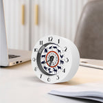Yin Yang Chinese Zodiac Wheel Print Alarm Clock