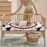 Yin Yang Chinese Zodiac Wheel Print Baby Crib Sheet