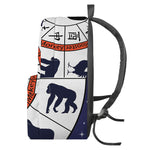 Yin Yang Chinese Zodiac Wheel Print Backpack