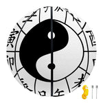 Yin Yang Chinese Zodiac Wheel Print Basketball