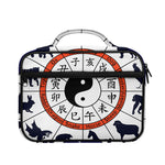 Yin Yang Chinese Zodiac Wheel Print Briefcase Bible Bag