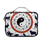 Yin Yang Chinese Zodiac Wheel Print Briefcase Bible Bag