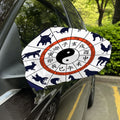 Yin Yang Chinese Zodiac Wheel Print Car Side Mirror Covers