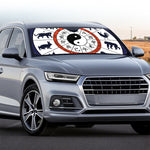Yin Yang Chinese Zodiac Wheel Print Car Windshield Sun Shade