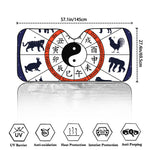 Yin Yang Chinese Zodiac Wheel Print Car Windshield Sun Shade