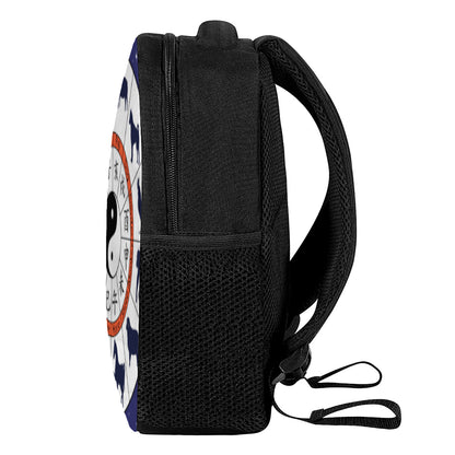 Yin Yang Chinese Zodiac Wheel Print Casual Backpack