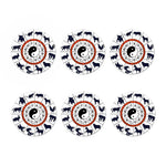 Yin Yang Chinese Zodiac Wheel Print Coaster Set