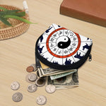 Yin Yang Chinese Zodiac Wheel Print Coin Purse