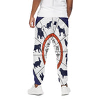 Yin Yang Chinese Zodiac Wheel Print Cotton Pants