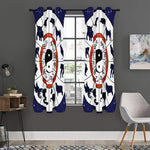 Yin Yang Chinese Zodiac Wheel Print Curtain