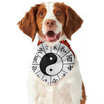 Yin Yang Chinese Zodiac Wheel Print Dog Bandana