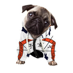 Yin Yang Chinese Zodiac Wheel Print Dog Zip Up Hoodie