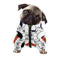 Yin Yang Chinese Zodiac Wheel Print Dog Zip Up Jacket