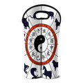 Yin Yang Chinese Zodiac Wheel Print Double Neoprene Wine Tote