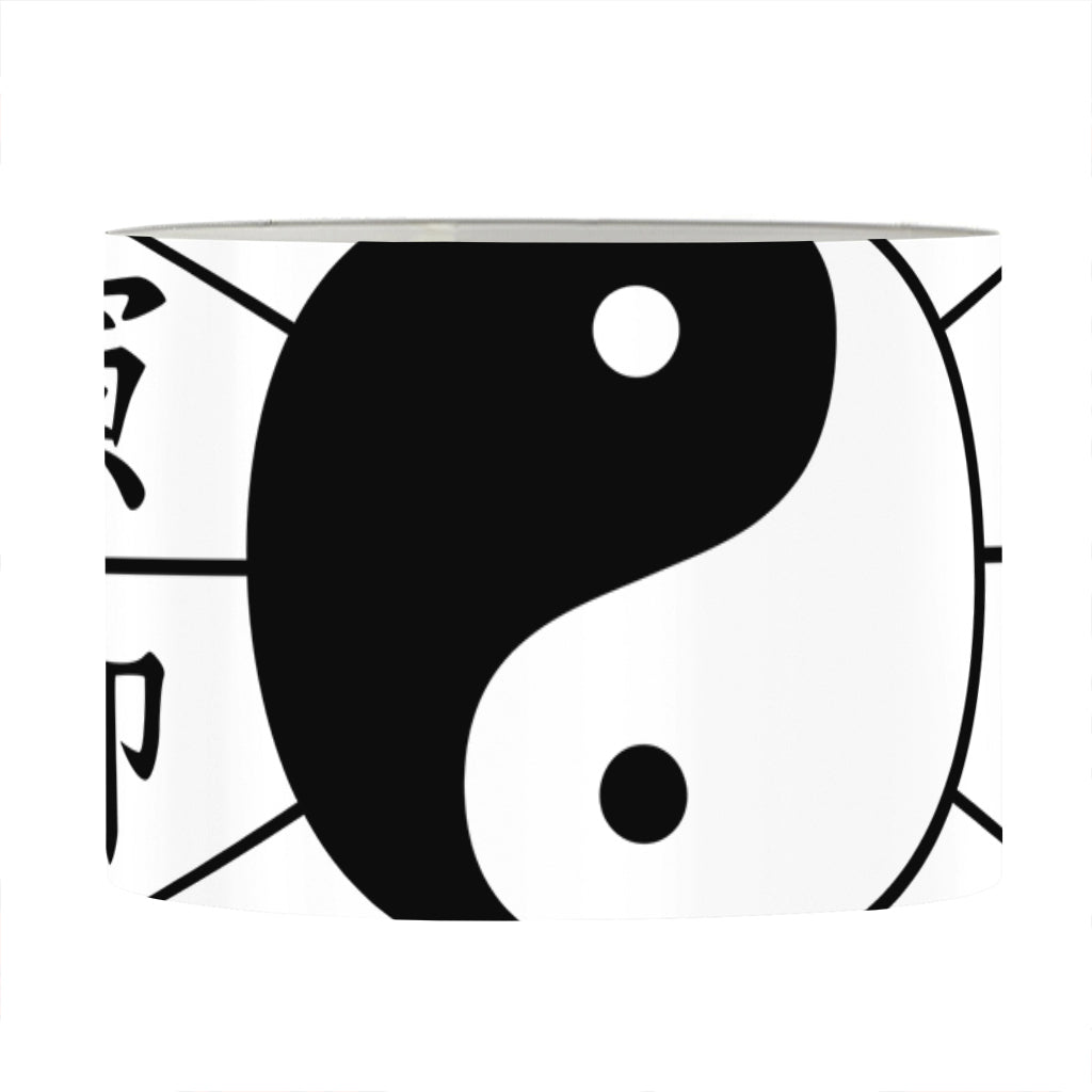 Yin Yang Chinese Zodiac Wheel Print Drum Lamp Shade