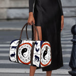 Yin Yang Chinese Zodiac Wheel Print Duffle Bag
