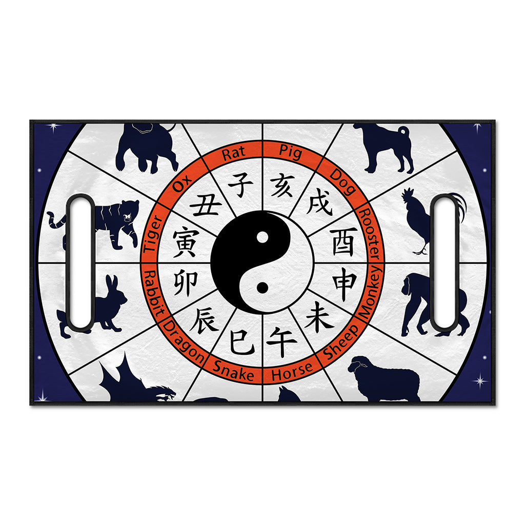 Yin Yang Chinese Zodiac Wheel Print Golf Cart Seat Cover