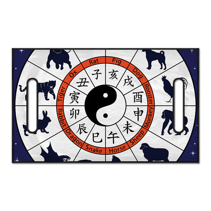Yin Yang Chinese Zodiac Wheel Print Golf Cart Seat Cover