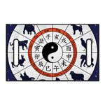 Yin Yang Chinese Zodiac Wheel Print Golf Cart Seat Cover