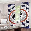 Yin Yang Chinese Zodiac Wheel Print Grommet Curtains