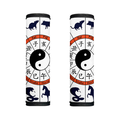 Yin Yang Chinese Zodiac Wheel Print Handle Covers