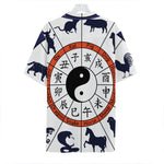 Yin Yang Chinese Zodiac Wheel Print Hawaiian Shirt