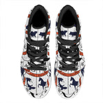 Yin Yang Chinese Zodiac Wheel Print High Top Leather Sneakers