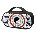 Yin Yang Chinese Zodiac Wheel Print Insulin Cooler Travel Case