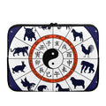 Yin Yang Chinese Zodiac Wheel Print Laptop Sleeve