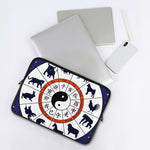 Yin Yang Chinese Zodiac Wheel Print Laptop Sleeve