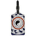 Yin Yang Chinese Zodiac Wheel Print Luggage Tag