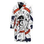 Yin Yang Chinese Zodiac Wheel Print Men's Bathrobe