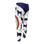 Yin Yang Chinese Zodiac Wheel Print Men's Compression Pants