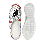 Yin Yang Chinese Zodiac Wheel Print Mesh Casual Shoes