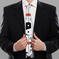 Yin Yang Chinese Zodiac Wheel Print Necktie