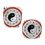 Yin Yang Chinese Zodiac Wheel Print Office Chair Cover
