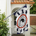 Yin Yang Chinese Zodiac Wheel Print Polyester Flag