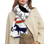 Yin Yang Chinese Zodiac Wheel Print Scarf