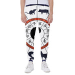 Yin Yang Chinese Zodiac Wheel Print Scuba Joggers