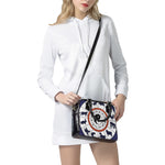 Yin Yang Chinese Zodiac Wheel Print Shoulder Handbag