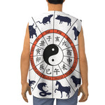 Yin Yang Chinese Zodiac Wheel Print Sleeveless Baseball Jersey