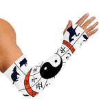 Yin Yang Chinese Zodiac Wheel Print Sun Protection Arm Sleeves