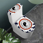Yin Yang Chinese Zodiac Wheel Print Toilet Lid And Tank Cover Set