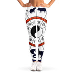 Yin Yang Chinese Zodiac Wheel Print Women's Leggings