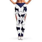 Yin Yang Chinese Zodiac Wheel Print Women's Leggings